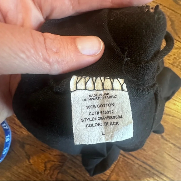 BLACK MOON URBAN OUTFITTERS Distressed Cropped T-Shirt Size Large u0773 - Picture 8 of 9